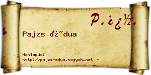 Pajzs Édua névjegykártya